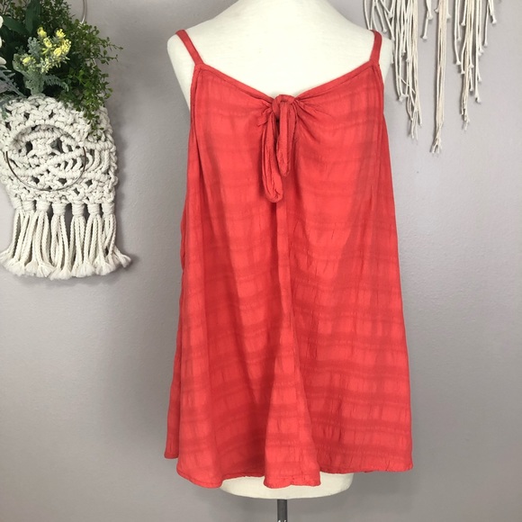 torrid Tops - Torrid size 1 adjustable strap bow tie coral top